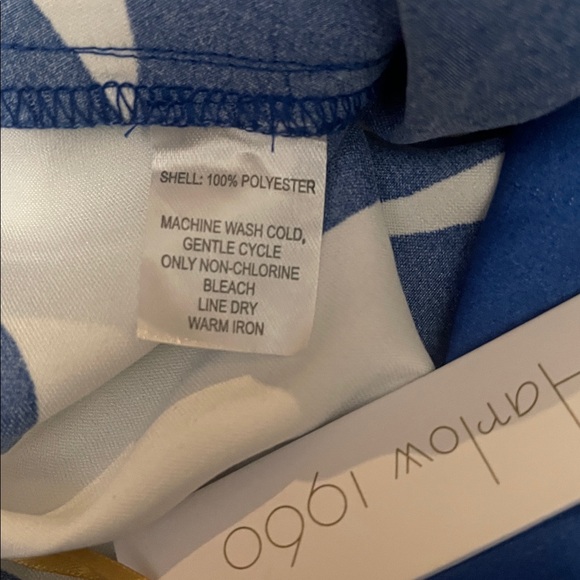 NWT House Of Harlow 1960 Palazzo Pants blue white wide leg high waist small - Picture 16 of 16